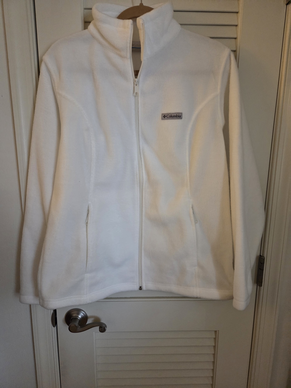 Columbia White Full-Zip Women’s Fleece Jacket